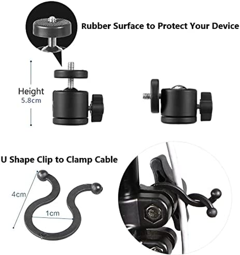 Selens Aluminum Alloy Light Stands Kit 78.7 In/200 Cm Adjustable with 1/4" Mount Ball Head, Wire Harness Clips and Carrying Bag for HTC Vive VR, Video, Portrait and Product Photography Photo Studio, 2 Pcs image number 4