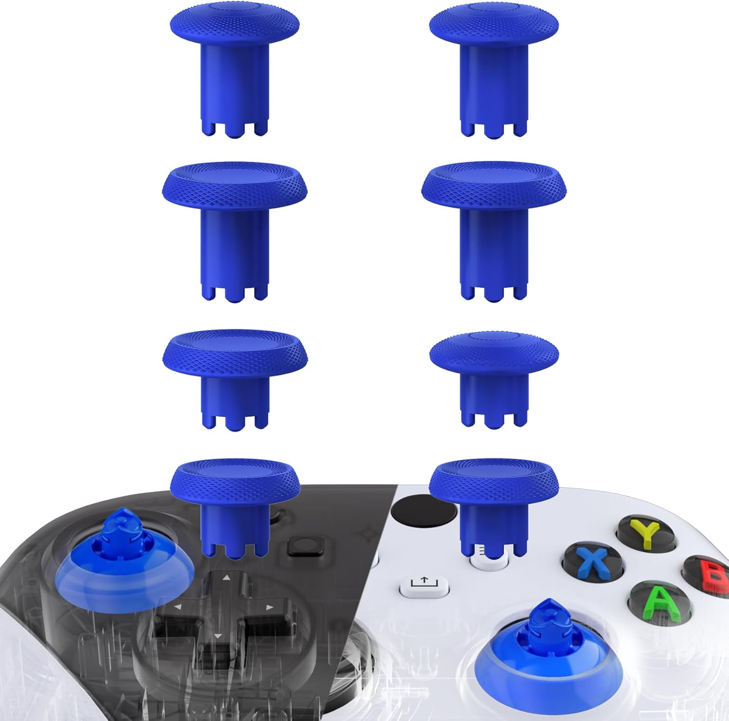 Extremerate Thumbsgear V3 Interchangeable Thumbsticks for Xbox Core Controller, 4 Height Adjustable Convex and Concave Grip Joysticks for Xbox One S/X/Elite, for Nintendo Switch Pro Controller -Purple
