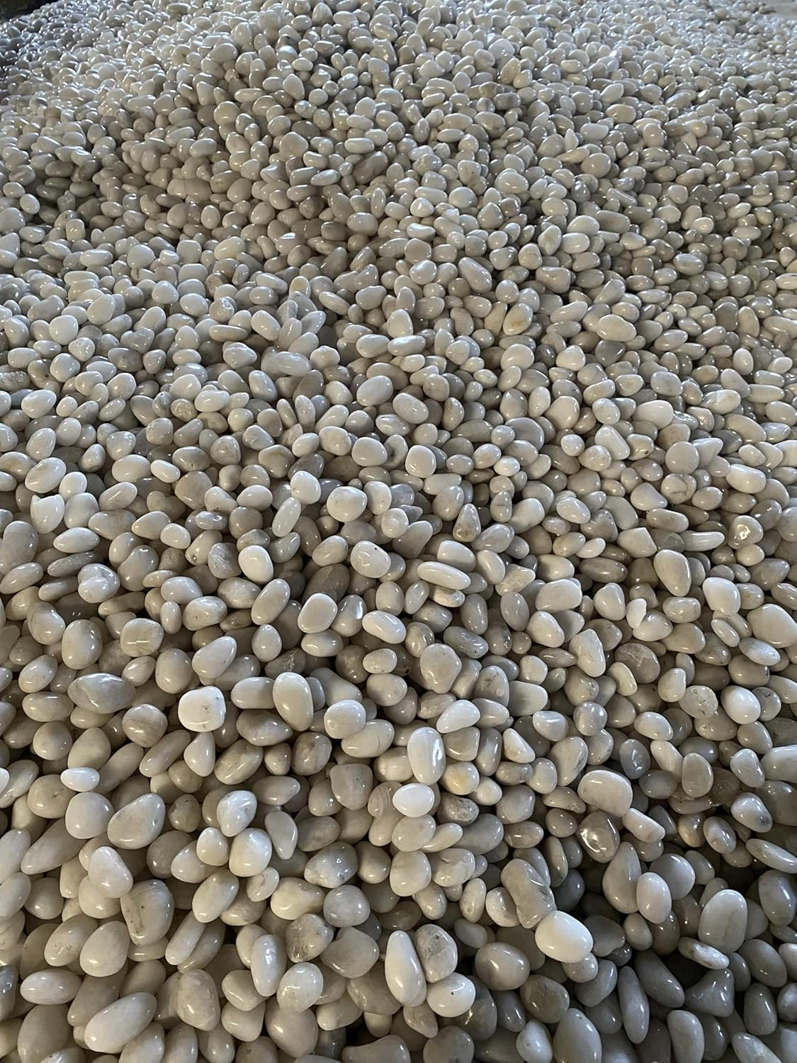 1KG White Natural Stone,Polished Pebbles for Garden,Landscaping,Aquariums image number 4