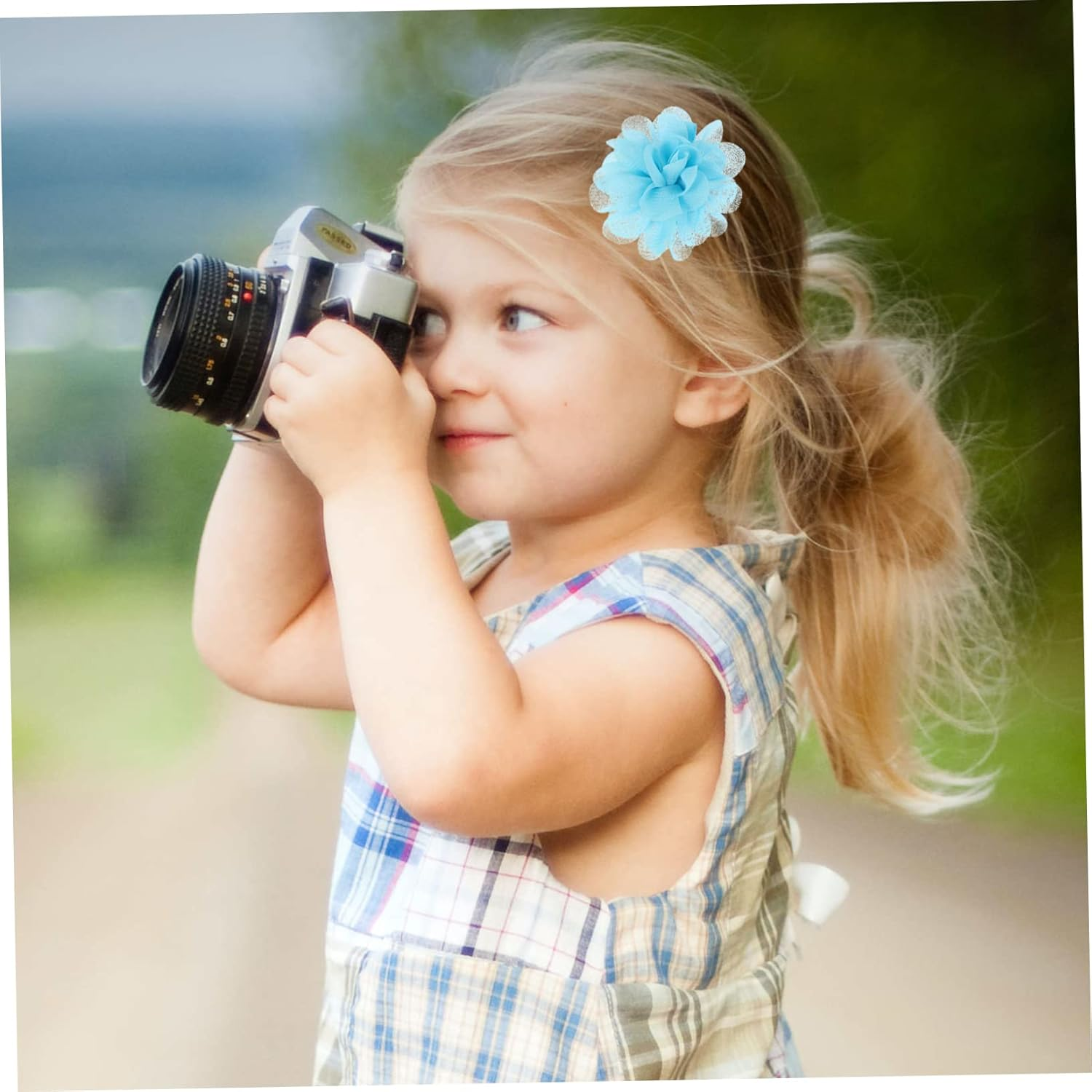 KALLORY 20Pcs Artificial Flower Hairpins for Girls Floral Hair Clasps Cute Hair Accessories for Doll Head Styling and Boys and Girls Random Color image number 6