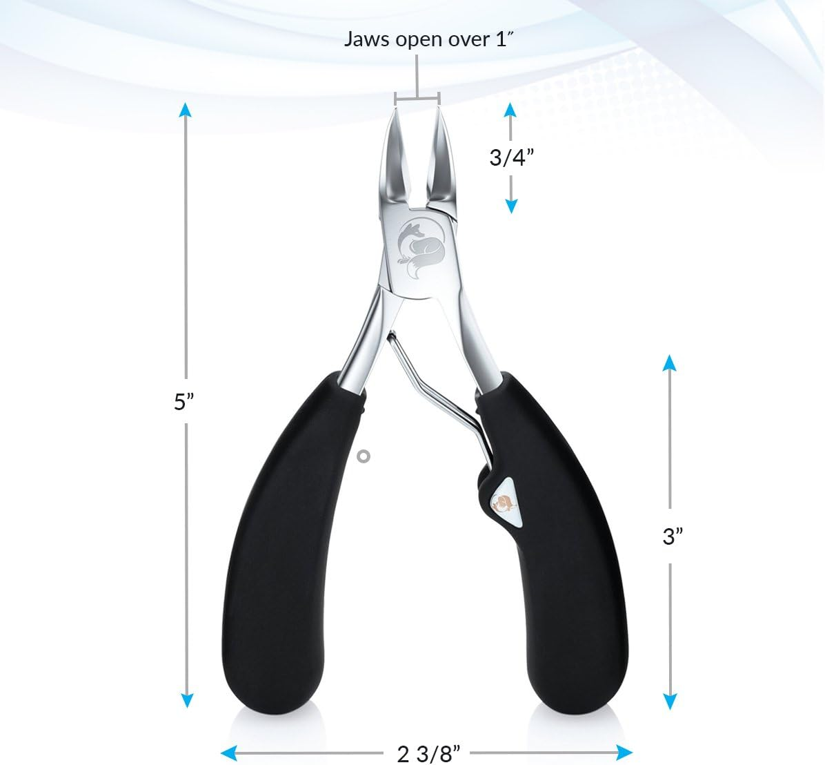 The Original Soft Grip Toenail Clippers by Fox Medical - Surgical Grade Stainless Steel Nail Nippers image number 1