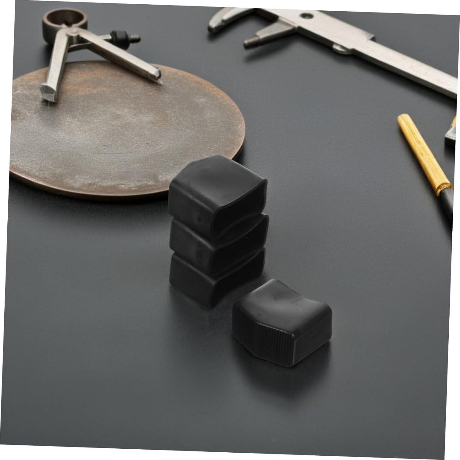 4Pcs Non Slip Rubber Ladder Feet Pads Heavy Duty Extension Ladder Covers for Floor Protection Easy Installation for Home and Industrial Use image number 1