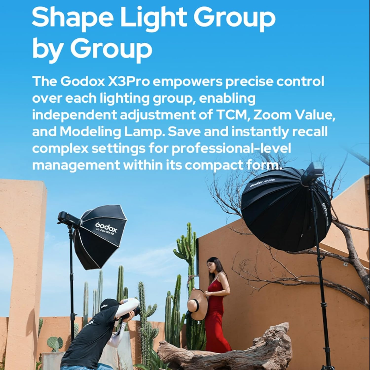 Godox X3 Pro S X3Pro S Touchscreen TTL Flash Trigger for Sony, 2.4G Wireless, 2.4" LCD Screen, Bluetooth Integration & APP Control, Wireless Speedlight Transmitter for Sony Cameras image number 3