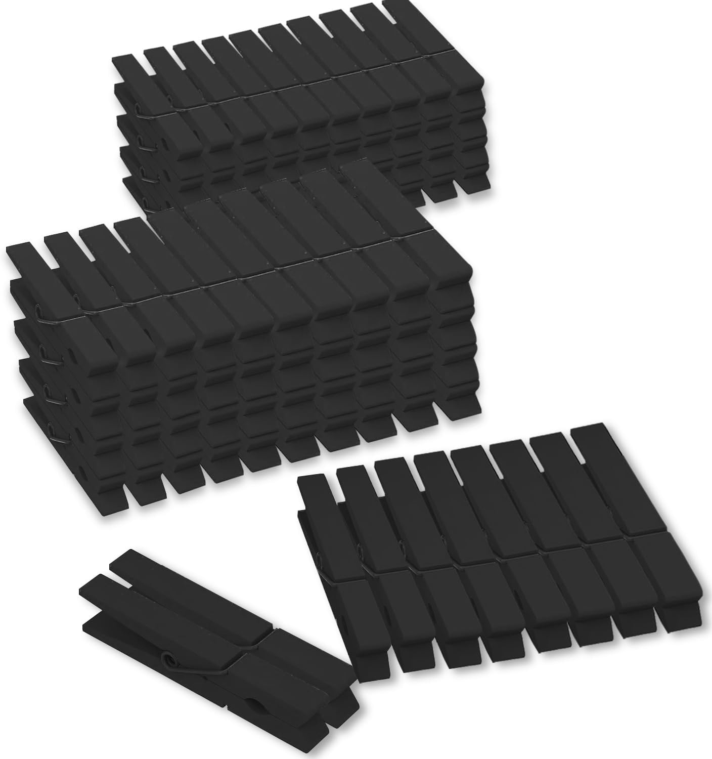 100 Pack Clothes Pins Wooden, 2.9 Inch Colored Clothespins Wood, Close Pins for Crafts Decorations Classroom Hanging Pictures, Wood Clips for Clothes Outdoors, Blue