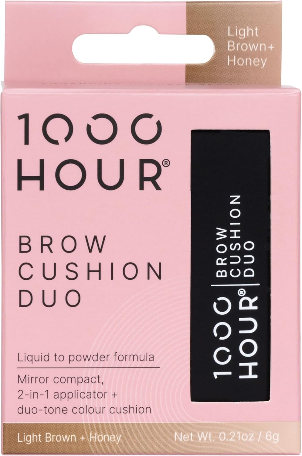 1000 Hour Brow Cushion Duo Eyebrow Color 6 G, Light Brown Honey