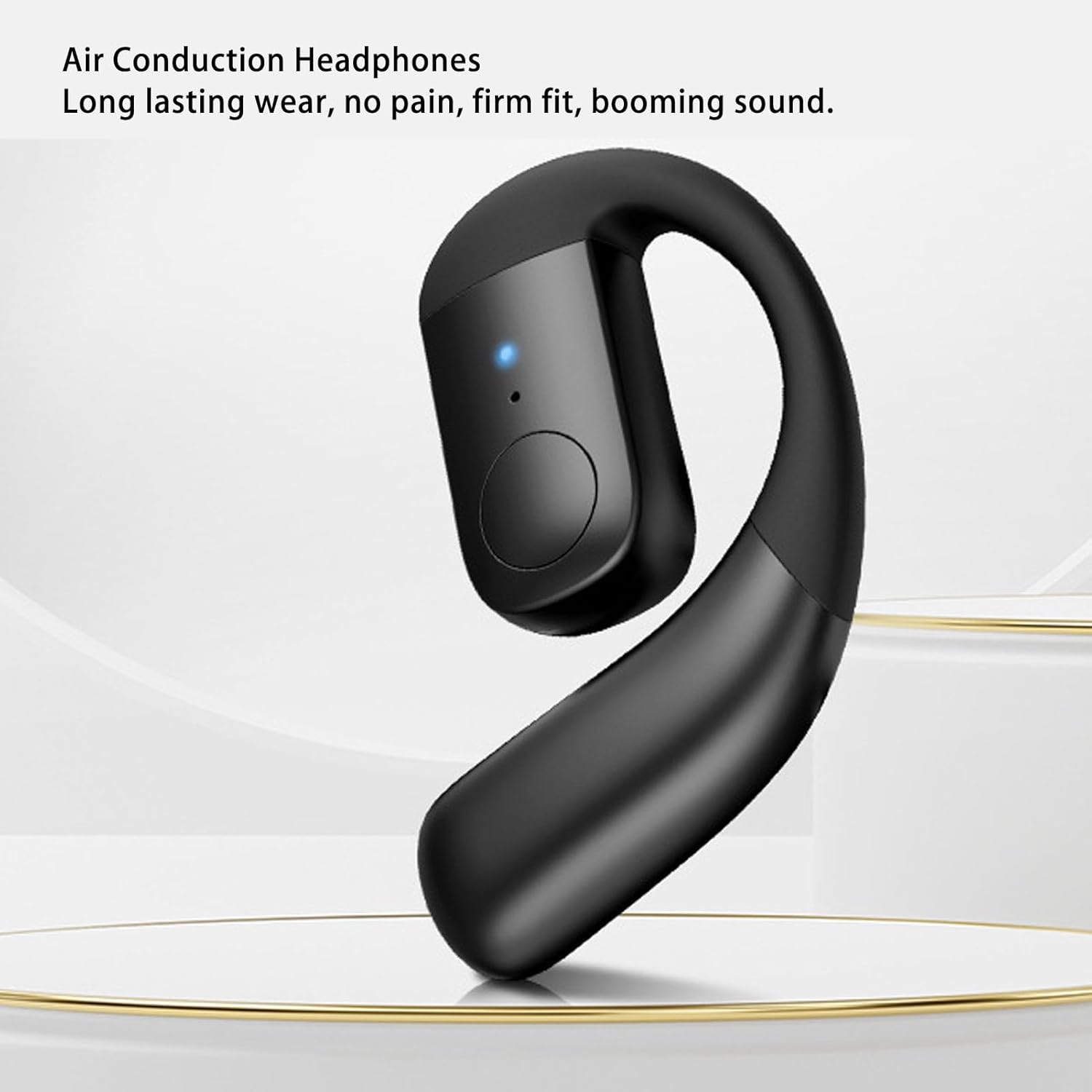 Jiawu Earbud Long Battery Life Wireless Earphone HD Clarity Business Universal Left Right Ear Black Belly 1 Set for Business People image number 3