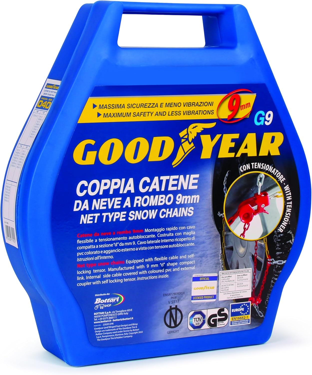 Goodyear 77907 "G9, 9 Mm Car Passenger Snow Chains, TUV and ONORM Approved, Size 090 image number 5