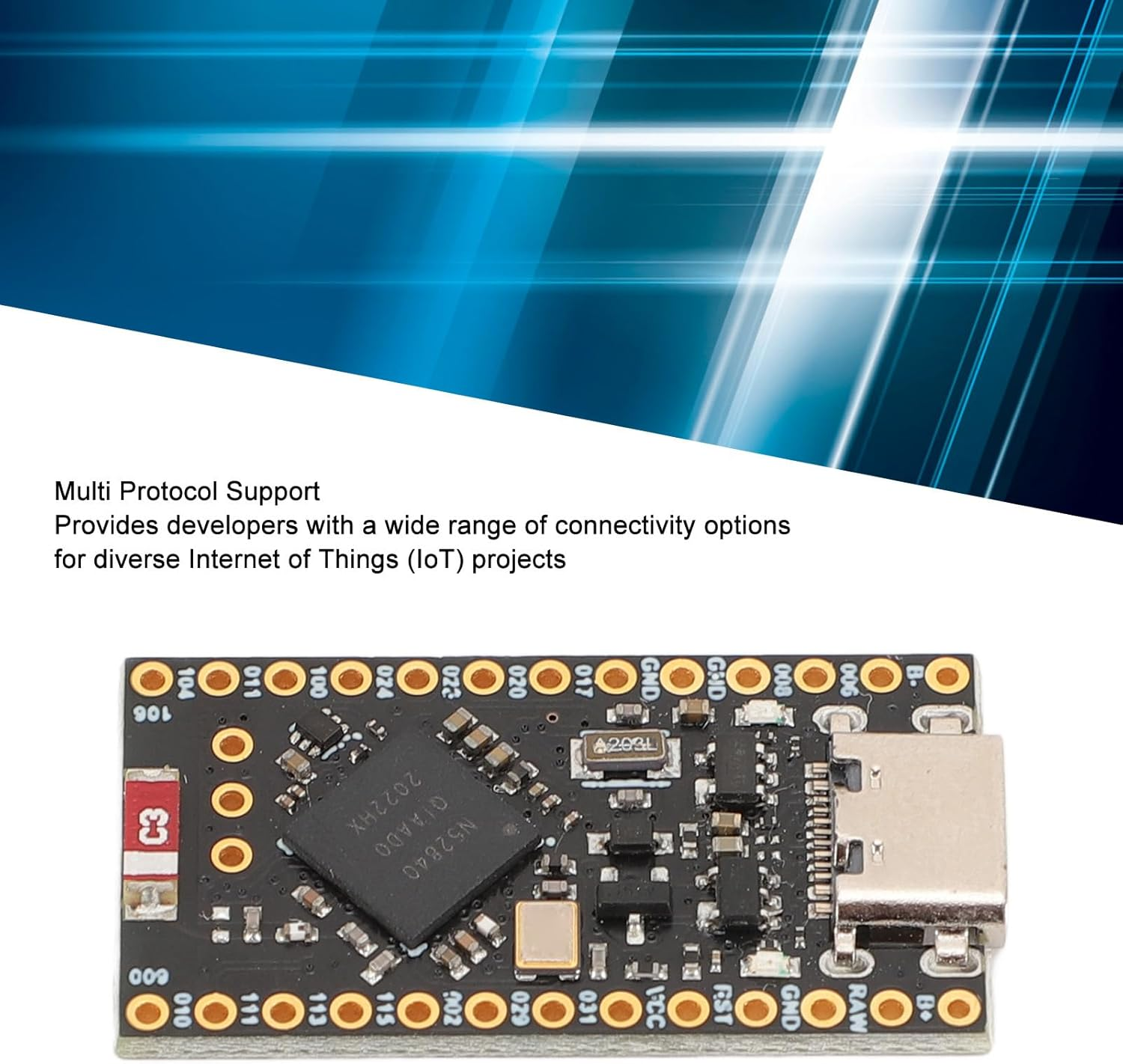 NRF52840 Development Board Compatible with Nice Nano V2.0, Wireless Bluetooth Charging Management Module, Computer Spare Parts For image number 2