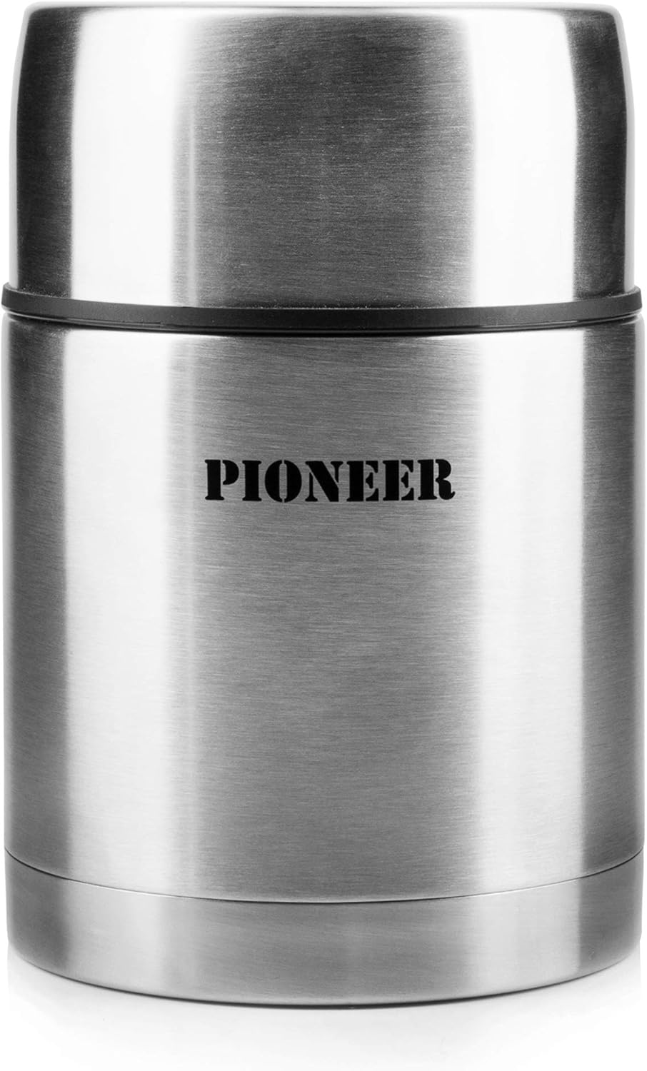 Pioneer Vacuum Insulated Leakproof Soup/Food Flask, 8 Hours Hot 24 Hours Cold, Black, 500 Ml