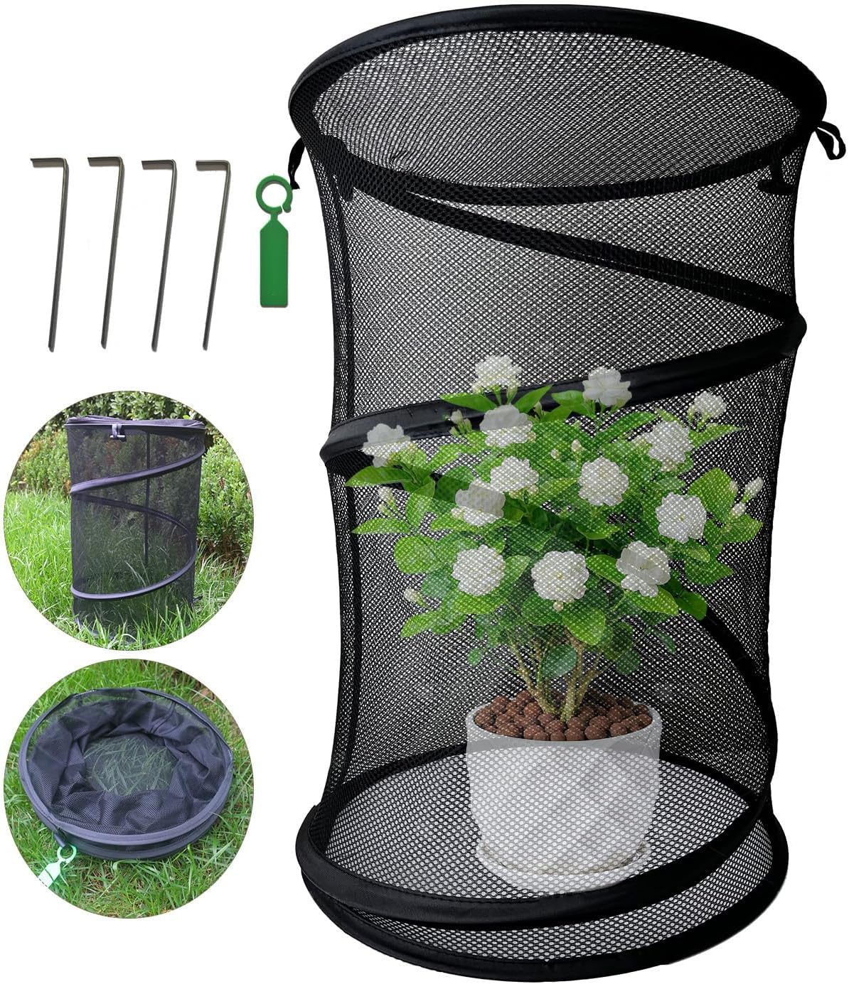 Pop-Up Plant Protectors Shield Plants from Rabbits, Kangaroos, Opossums, and Birds. the Uv-Protective, Frost-Resistant Mesh Is Suitable for Potted Plants and Vegetable Gardens. image number 2