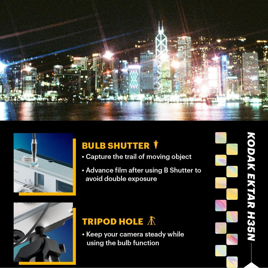 Kodak Ektar H35N Half Frame Camera Colour: Striped Green - Glazed Blue, Single image number 7