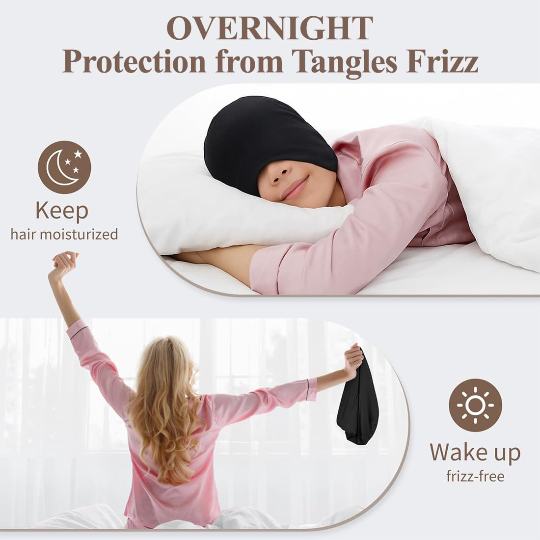 Sleeping Cap, 1 Piece, Double Layer, Lightproof with Eye Protection, Ideal for Postpartum and Elderly Sleeping image number 2
