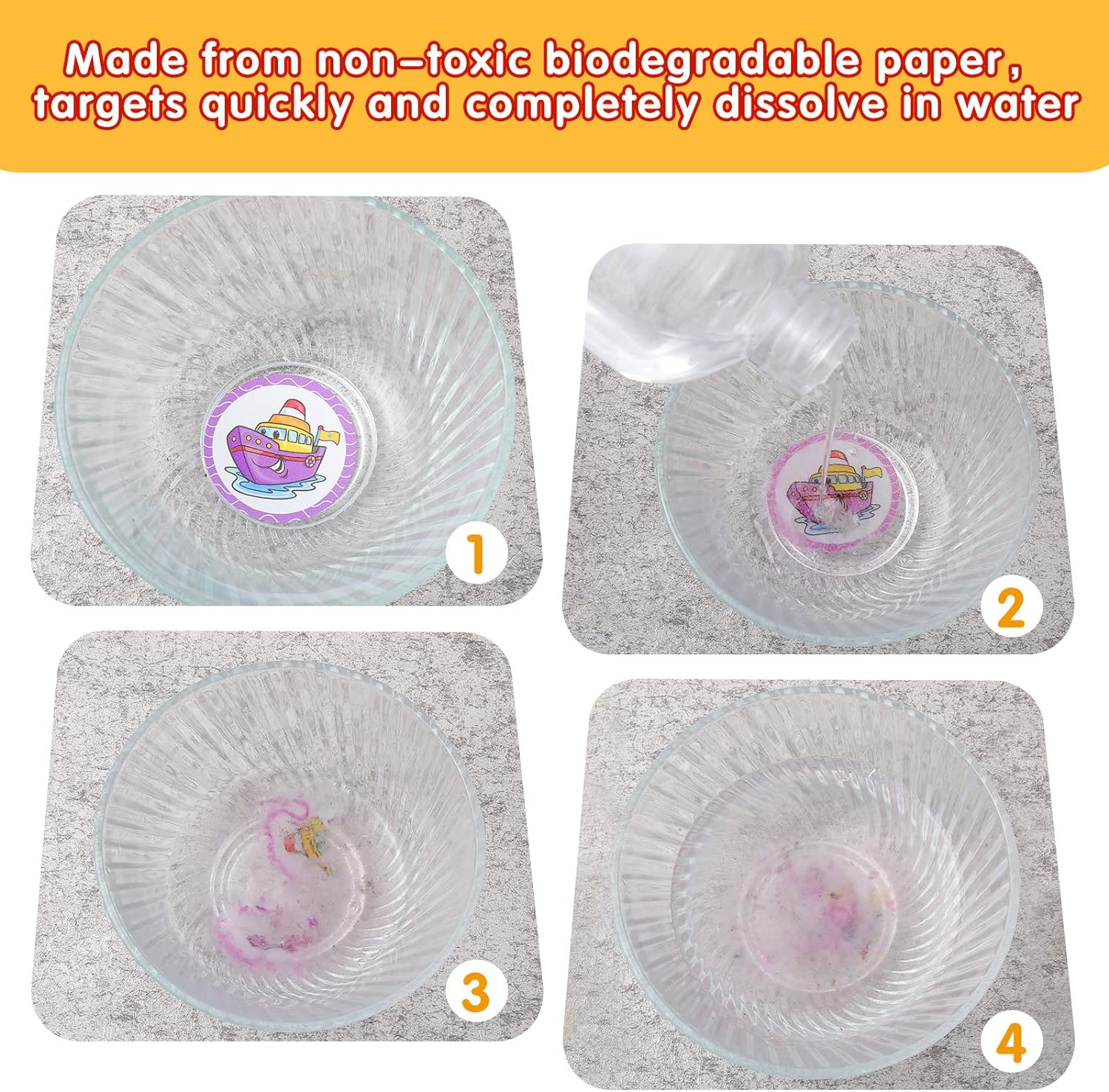 120 Pcs Toilet Targets for Boys Potty Training Flushable Targets Boys Pee Targets Color Paper Tinkle Targets for Boys Safe to Use image number 2