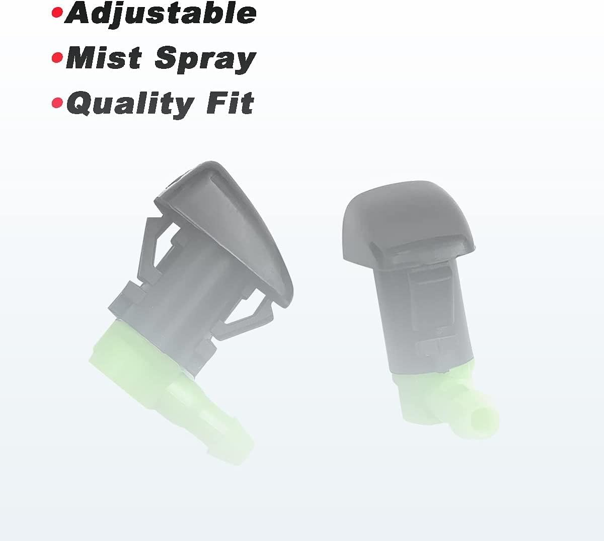 2 Pcs Adjustable Windshield Washer Nozzle Kit - Fit for Jeep Grand Cherokee 2011-2024, GMC Acadia/Buick Enclave 2007-2017, Chevy Traverse 2009-2017, Cadillac SRX 2010-2016, Wiper Fluid Spray Nozzle image number 1