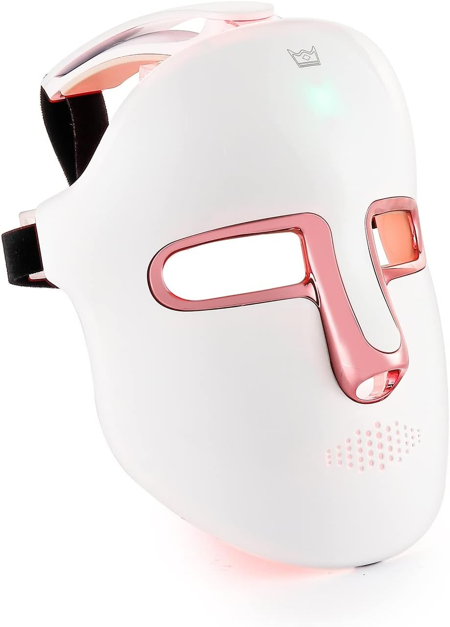 LIARTY 7 Color LED Face Light Therapy Mask Beauty Skin Rejuvenation Photon Device, Blue＆Red Light Face Beauty Mask for Face Lifting, Whitening, Firming,Tightening Skin Care(White) image number 5