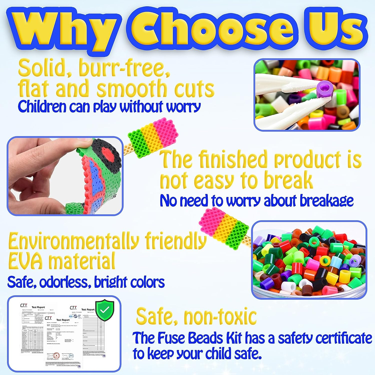 Yowamho Fuse Beads Kit - 48 Color Iron Beads Set, 8233 PCS 5Mm Beads, Art Crafts Set for Kids Ages 4-8, Girls Boys Gift Age 3 4 5 6 7 8 9 10 Years Old Present image number 1