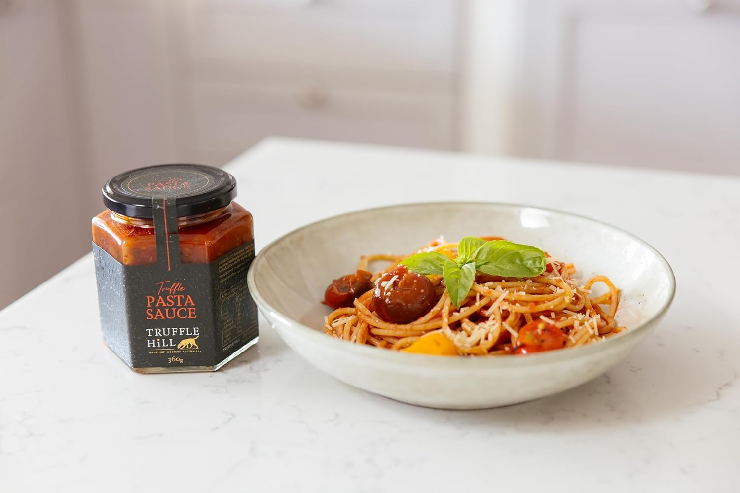 Truffle Hill - Truffle Pasta Sauce (360G), Black P&eacute;rigord Truffles Infused Traditional Style Chunky Pasta Sauce, Keto, Paleo, Vegan, Vegetarian, Lactose Free, Gluten Free, Celiac Friendly image number 2