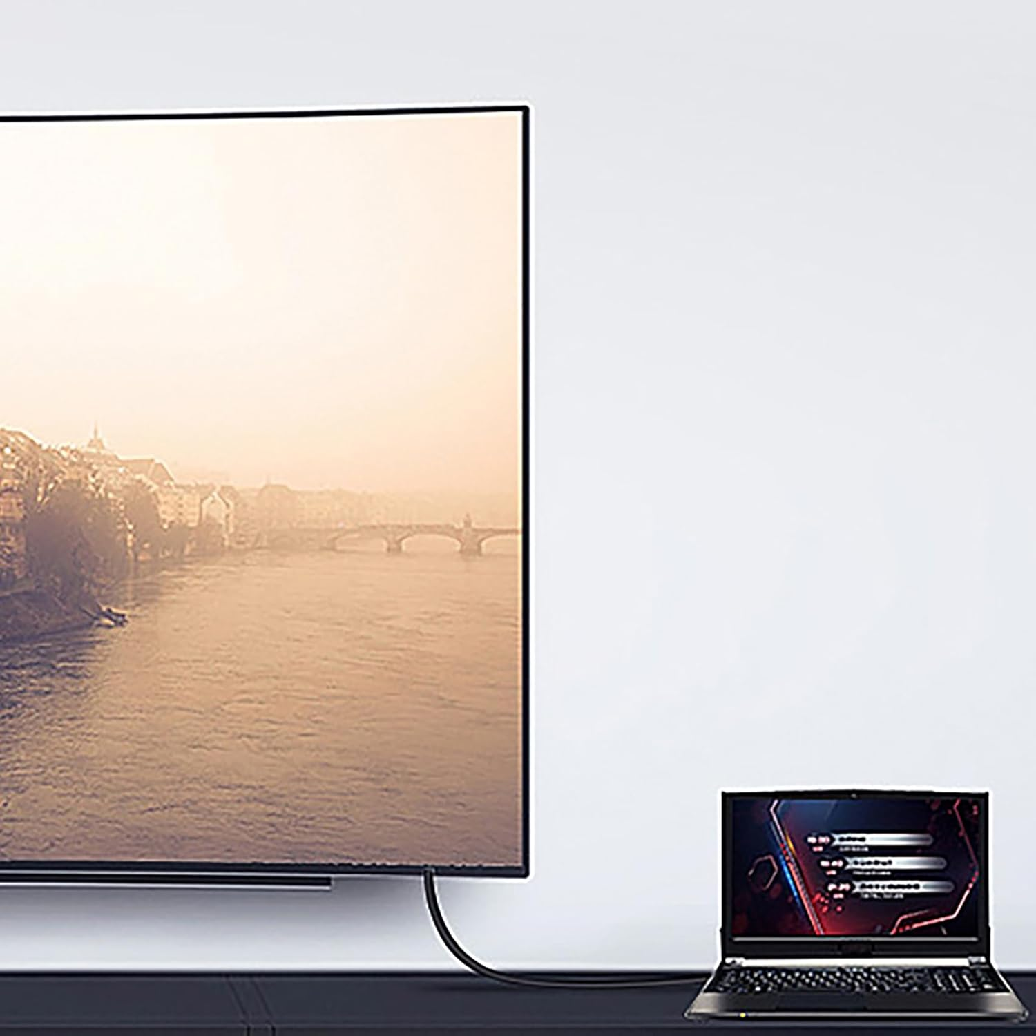 Tunghey VGA to HDMI Cable with Audio (Not HDMI to VGA), 1080P HD VGA to HDMI Adapter Cable, VGA Male to HDMI Male Cord for VGA Computer/Laptop to HDMI Monitor/Tv (2M)