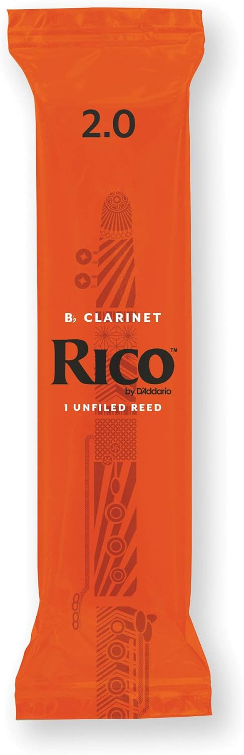 D'Addario Woodwinds Rico Bb Clarinet Reeds, 2.0, 25Count Single Reeds image number 1