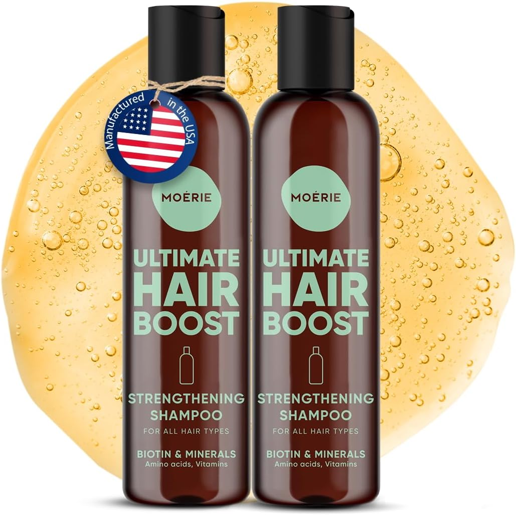 Moerie Ultimate Hair Growth Shampoo &ndash; for Longer, Thicker, Fuller Hair - Vegan Friendly Volumizing Hair Products &ndash; Paraben & Silicone Free &ndash; All Hair Types &ndash; Reverse Hair Loss &ndash; 8.45 Fl Oz, Double Set image number 4