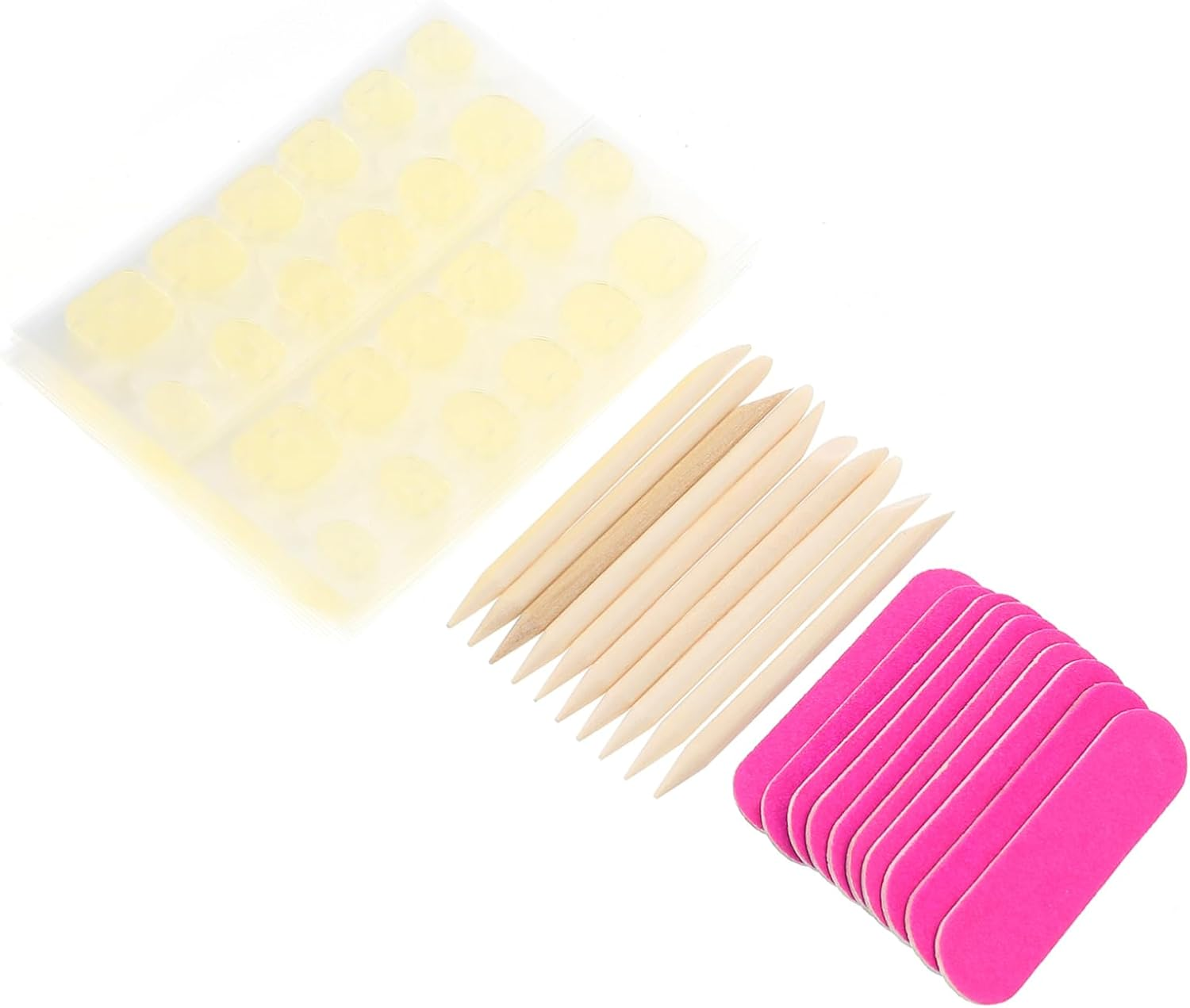 DONFAMDS 40Pcs Manicure Kit False Nails Nail Stickers Files for Diy Home Salon Use image number 1
