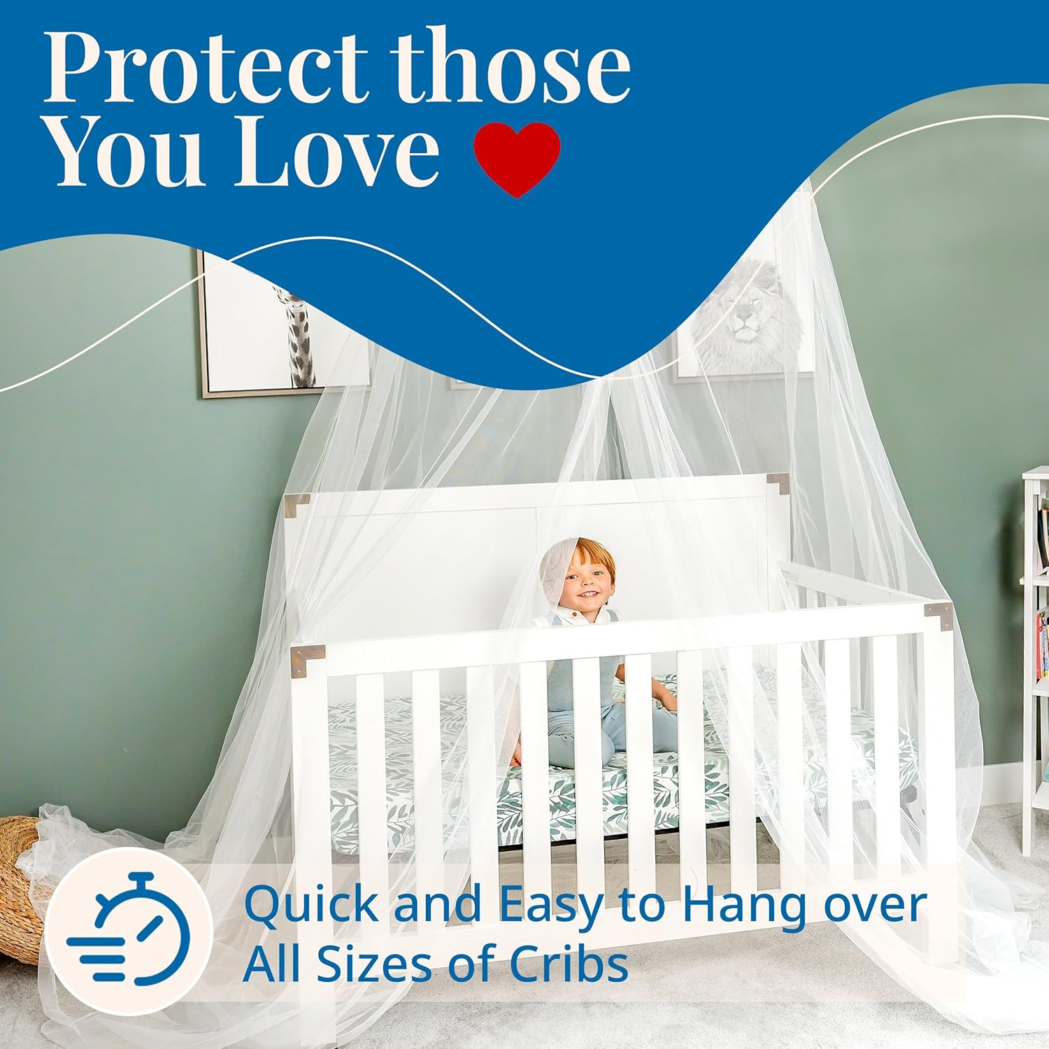 Lxjnfac Mosquito Netting for Bed, Large Mosquito Net, Bed Net Covers Single to California Beds, Bug Net for Camping, Crib Canopy, Premium Quality for Indoor Outdoor Use and Travel image number 2