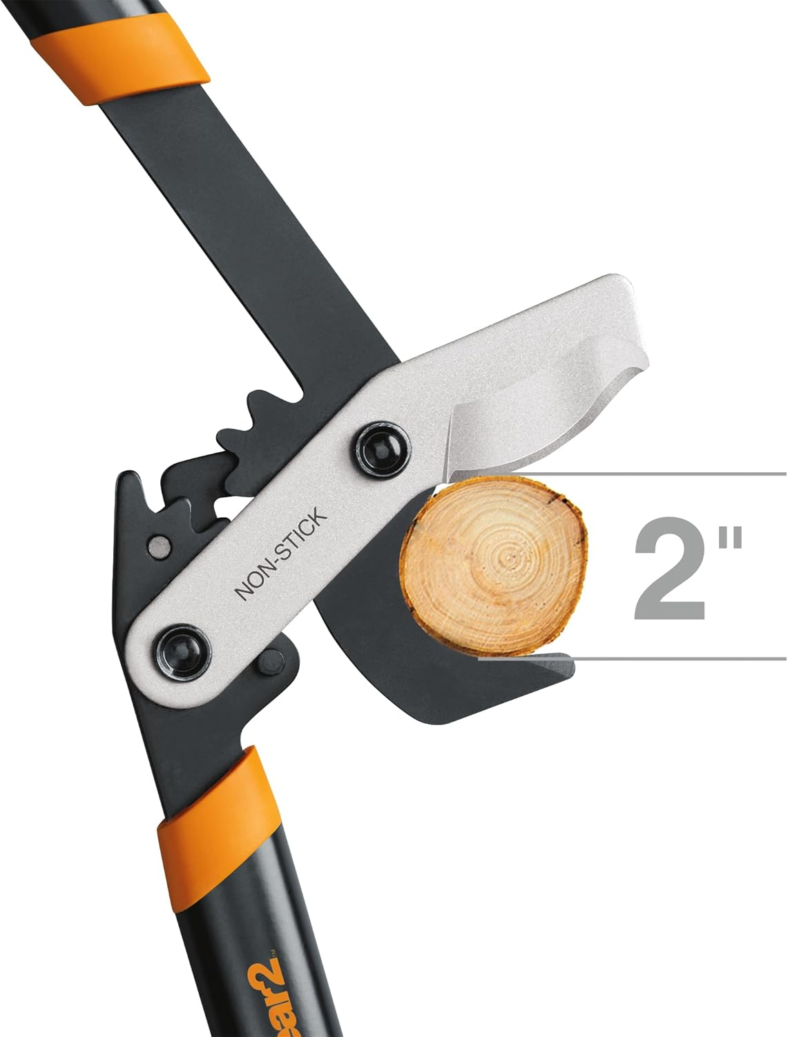 Fiskars 32" Powergear2 Steel Blade Garden Bypass Lopper and Tree Trimmer - Sharp Precision-Ground Steel Blade for Branches up to 2" Diameter image number 4