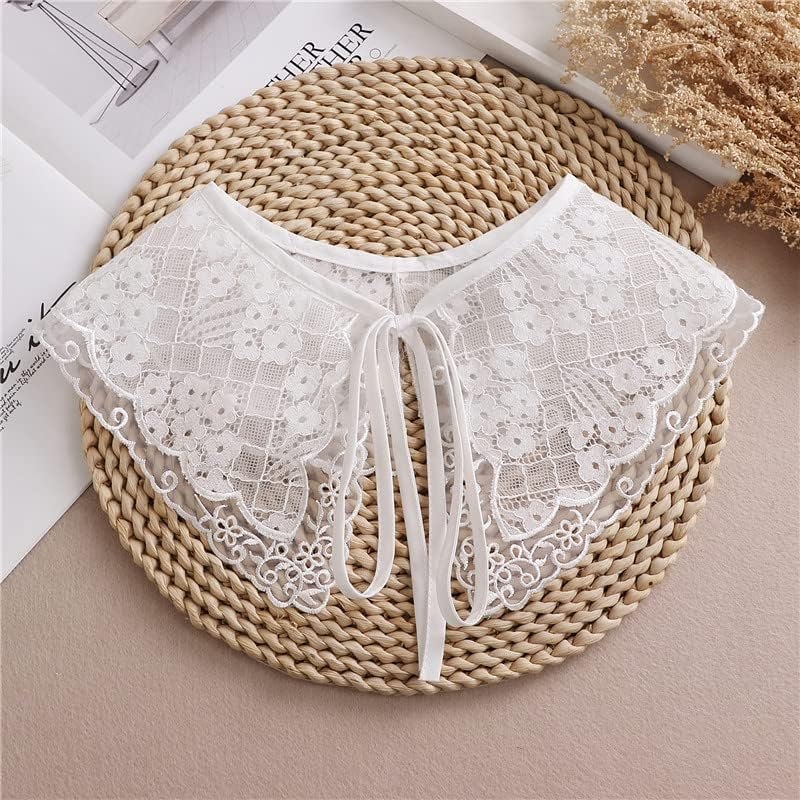 Women'S Lace Neck Ruff Collar Mini Cape Lace Lace Shawl