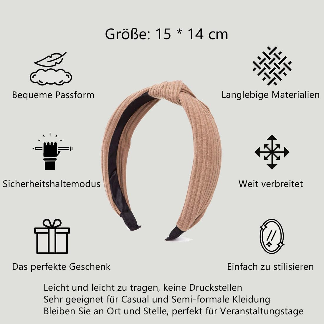 Voarge Set of 7 Women'S Headbands, Various Models, Plastic Headband, Wide Headband, Hair Bands, Hair Accessories, Vintage Hair Band for Women and Girls image number 5