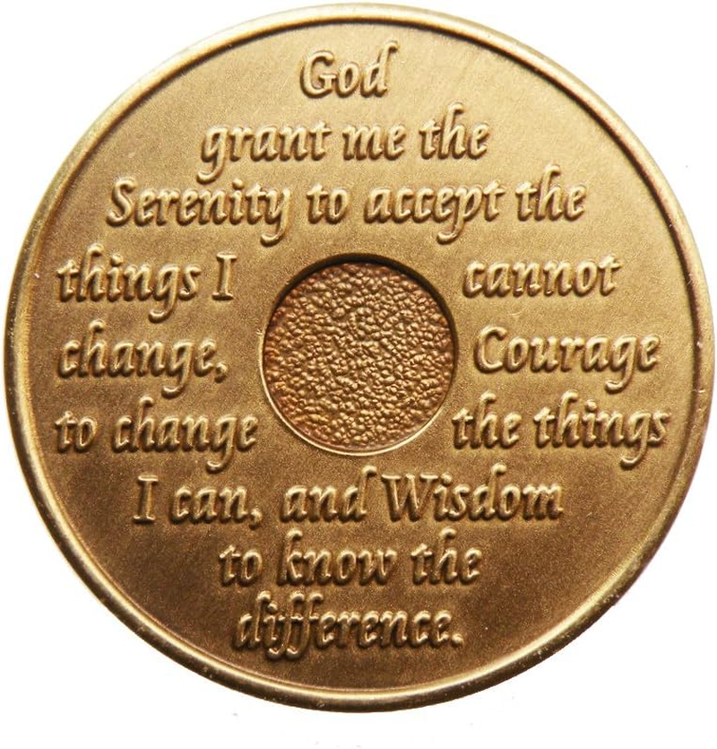 18 Month Bronze AA (Alcoholics Anonymous) - Sober / Sobriety / Birthday / Anniversary / Recovery / Medallion / Coin / Chip