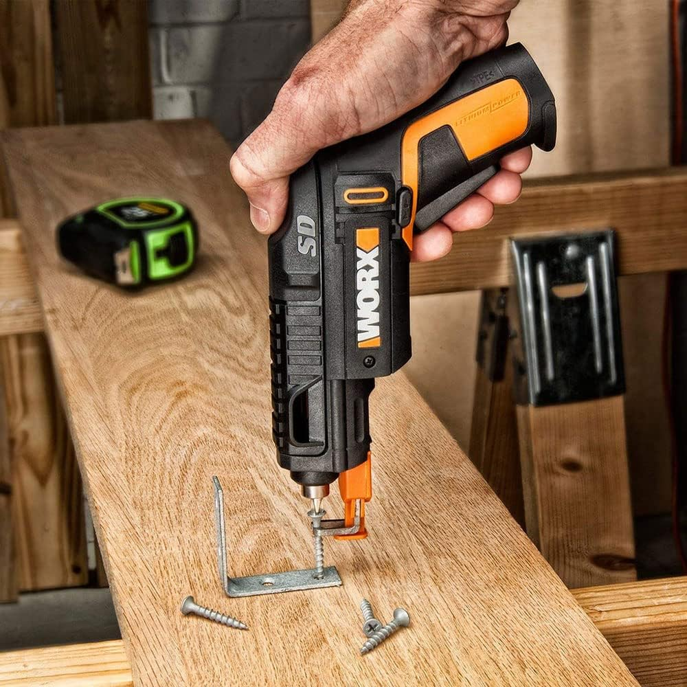 WORX WX255 Cordless Screwdriver with Automatic Bit Magazine Change & Optional Screw Holder for Fast, Effortless Screwing, 4V Screwdriver with Li-Ion Battery Includes 5 Bits & 1 Pre-Drill image number 6