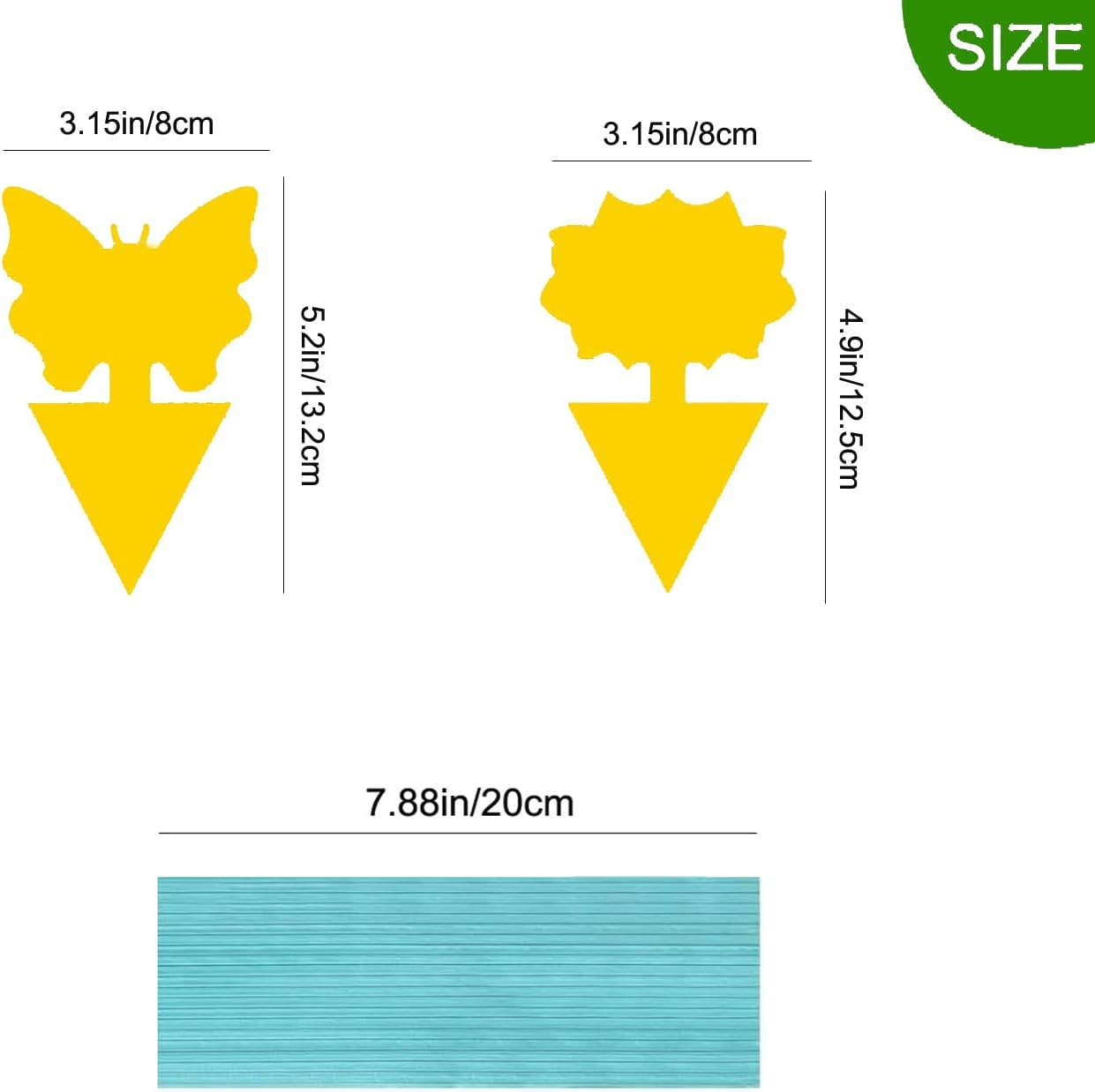 Aieve 54 PCS Sticky Traps, Yellow Dual-Sided Sticky Insect Catcher, Fruit Fly Fungus Gnat Trap Killer with Twist Ties, for Whiteflies Mosquitos Fungus Aphids Leafminers Indoor Outdoor image number 5