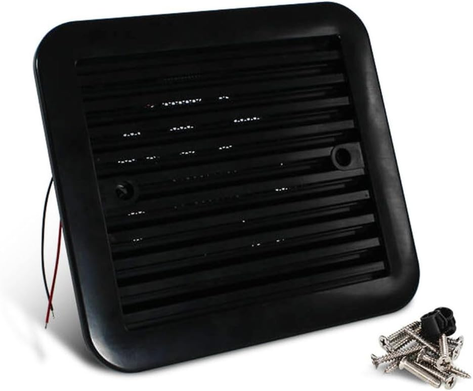 Marvix 12V Extractor Air Vent Side Ventilation Fan Black Electric Exhaust 205 X 185Mm for Caravan, Motorhome, Campervan image number 2
