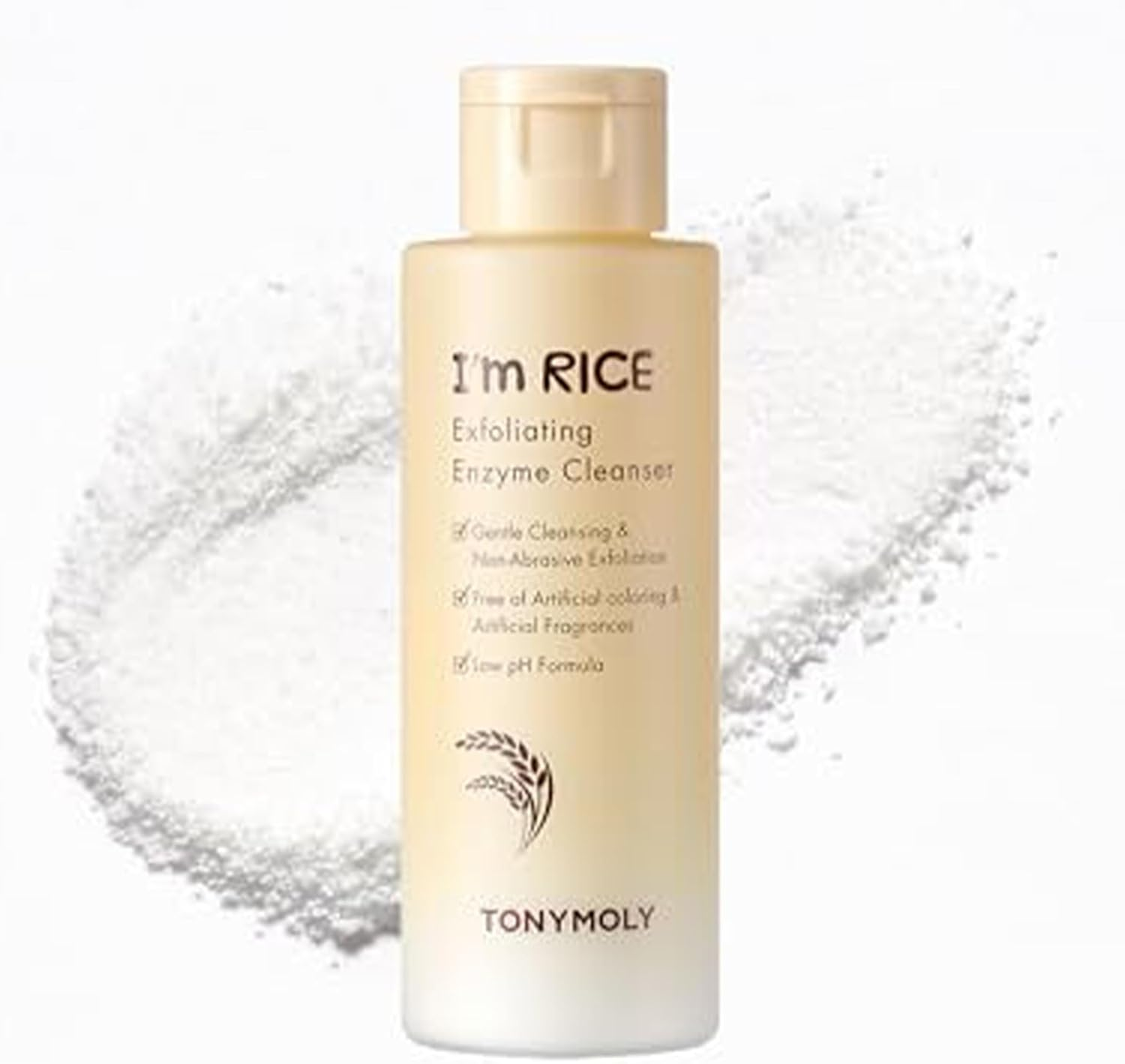 TONYMOLY I'M Rice Exfoliating Enzyme Cleanser, Rice Powder Face Wash, Gentle AHA Cleanser, Papaya Enzyme Scrub & Brightening Mask, Korean Skincare for Smooth Radiant Skin, 50G image number 5