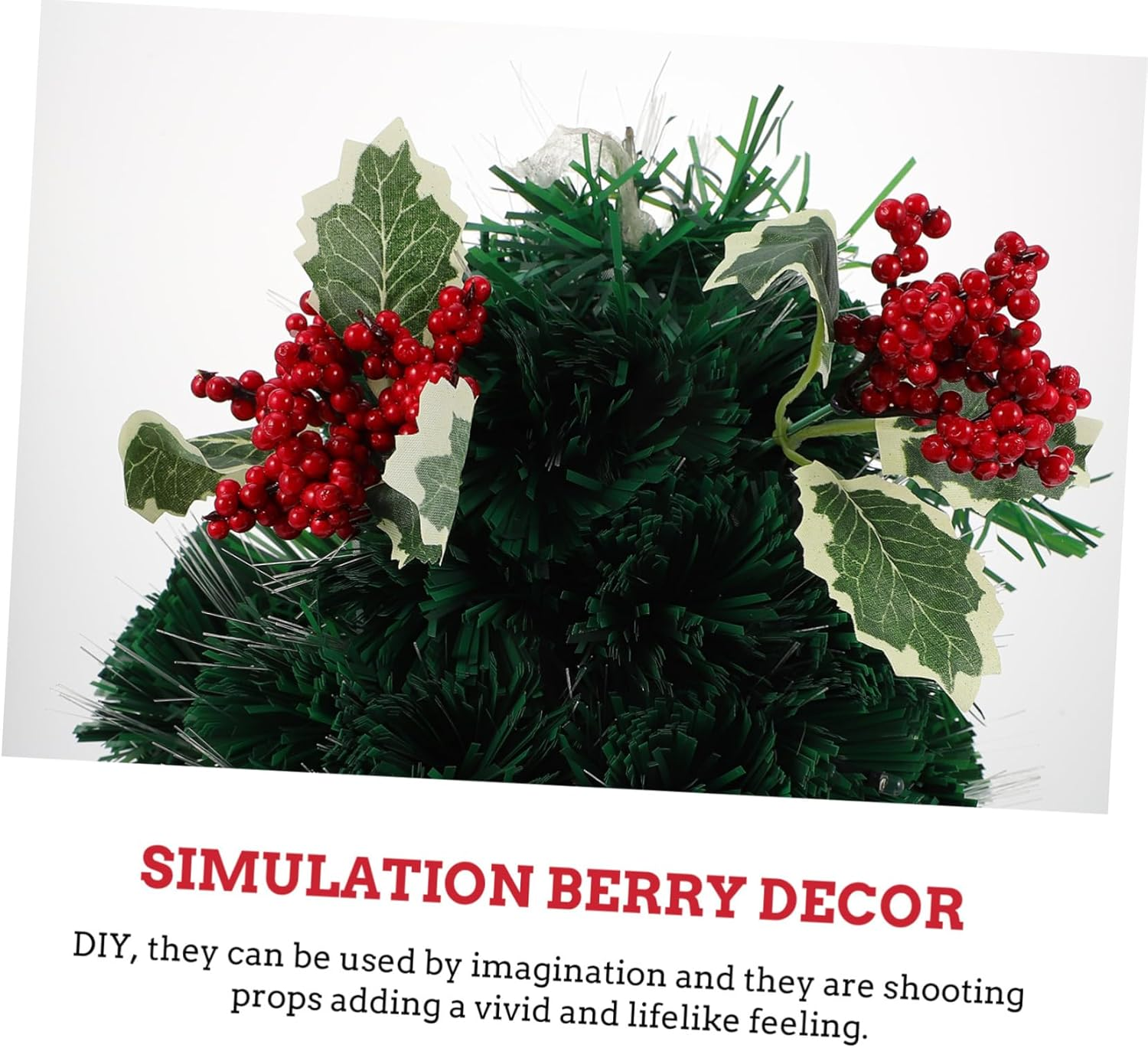 6Pcs Artificial Christmas Berry Decor Fake Berry Xmas Plant Decor for Christmas Tree Window Wall Decoration image number 5