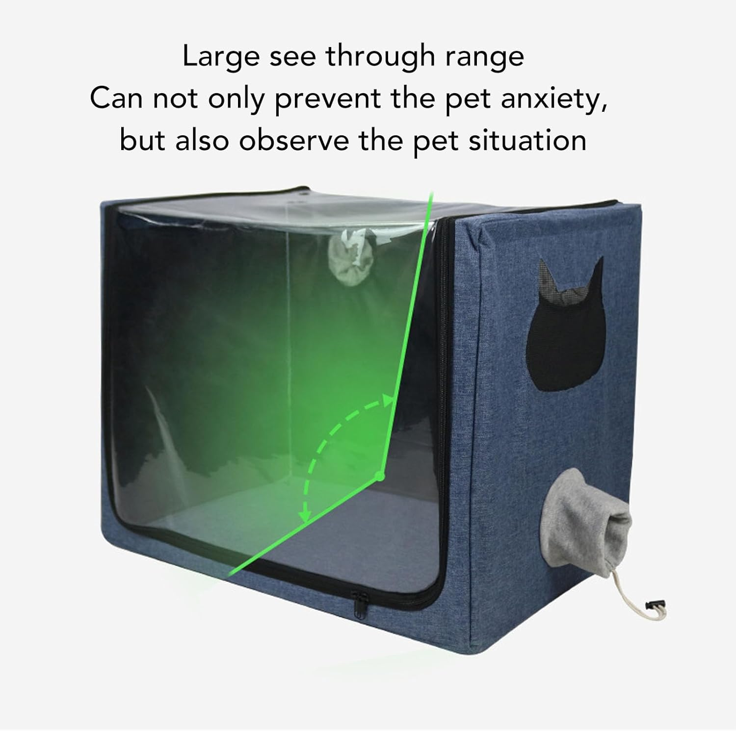 Pet Atomization Nest, 23.6X15.7X18 Pet Dog Cat Oxygen ICU Cage, Cat and Dog Oxygen Inhalation Machine Dedicated Folding Atomization Box, Small Pet for Cough Breathing Treatment image number 5