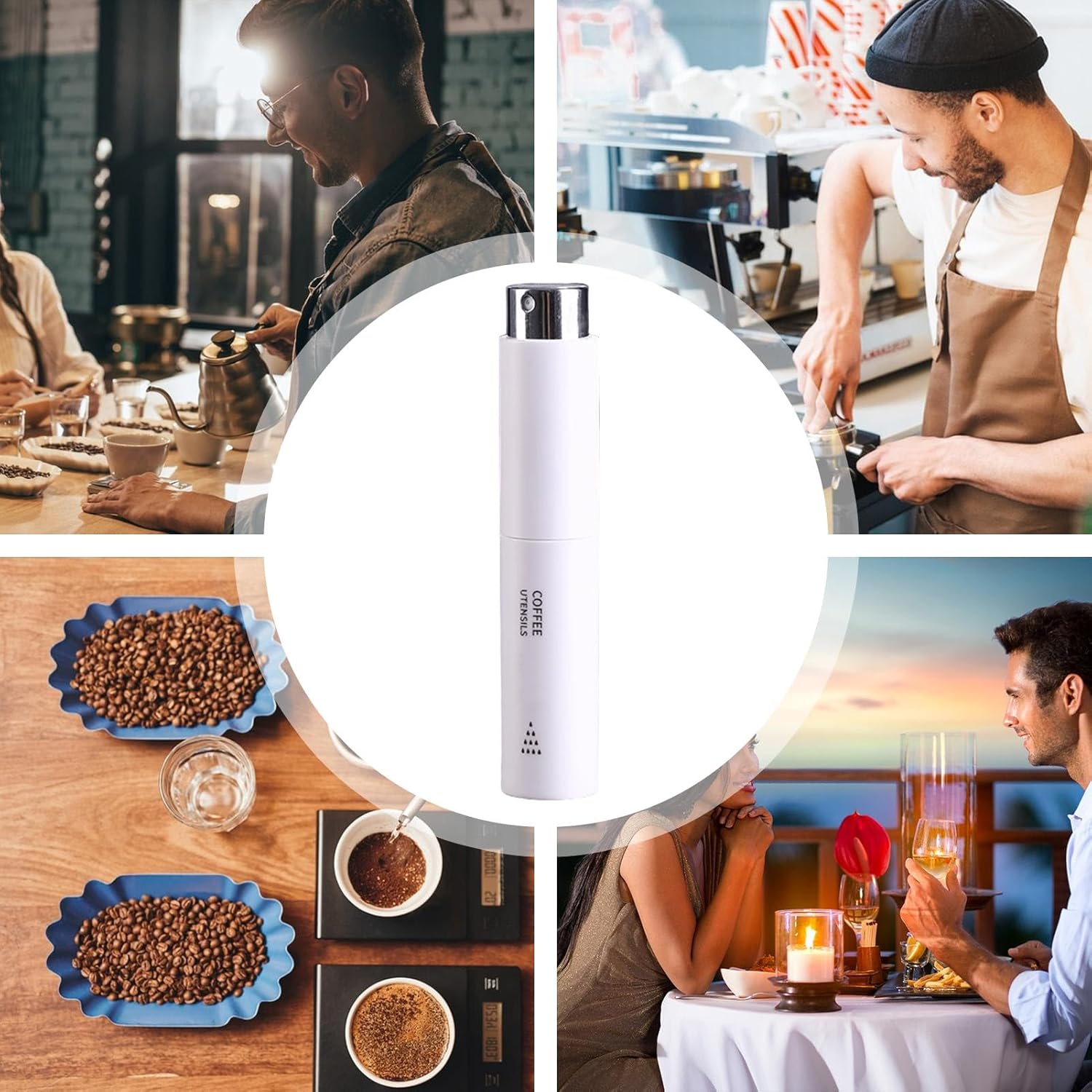 G&eacute;n&eacute;rique Coffee Bean Atomizer - Spray Bottle | Reusable Container with Mist Diffuser, 10Ml Face Spray Bottle for Liquid Nails, Fragrance - Black image number 3