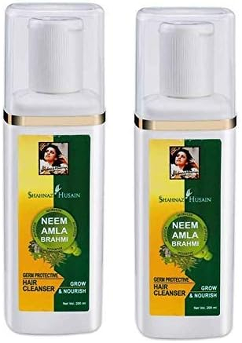 SHAHNAZ HUSAIN NEEM -AMLA-BRAHMI GERM PROTECTIVE HAIR CLEANSER - 200 ML (Pack of 2)