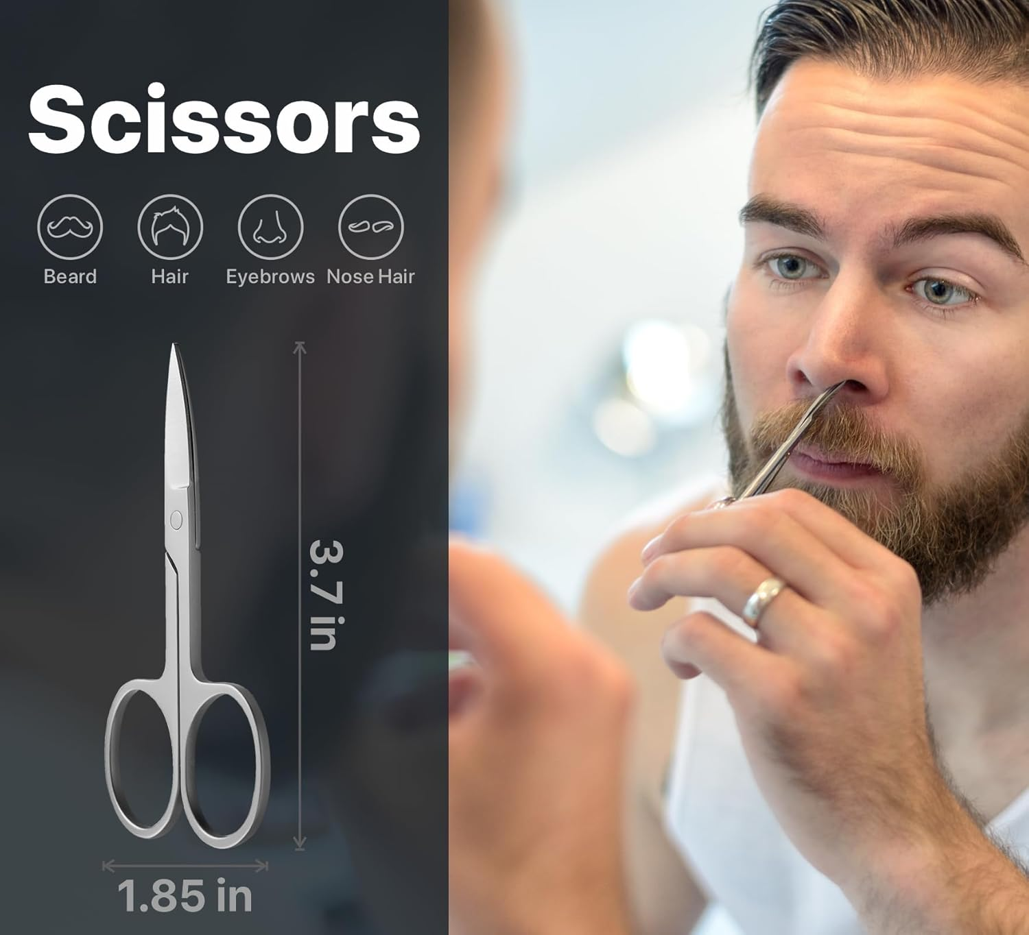 Konovo 5-Piece Nail Clippers Set，Stainless Steel Manicure Kit, Nail Grooming Travel Kit, Ail Clippers for Men, Toenail Clippers or Nail Cutter, Fingernail Clippers for Women, Manicure and Pedicure Kit image number 5