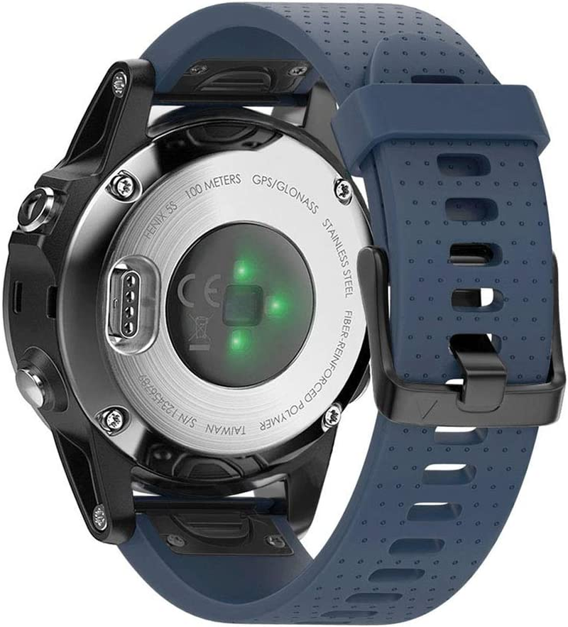 ANCOOL Compatible with Fenix 5S Bands 20Mm,Quick Release Soft Silicone Strap for Fenix 6S/Fenix 6S Pro/Fenix 5S plus Smart Watch-Black