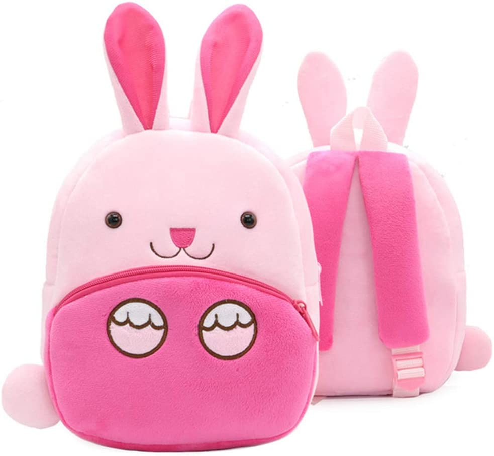 Bansusu 3D Cute Bunny Pattern Baby Plush Mini Backpack Cartoon Animal Toddler Travel Bag Rucksack image number 4