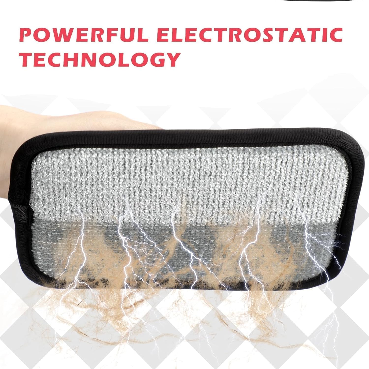 2 PCS Pet Hair Remover Glove, Magic Brush Pet Hair Remover, Reusable Fur Catch Glove for Cat and Dog Hair Removal, Soft Grooming Brush for Furniture, Car Seat, Carpet, 17.5Cm X 13Cm image number 5