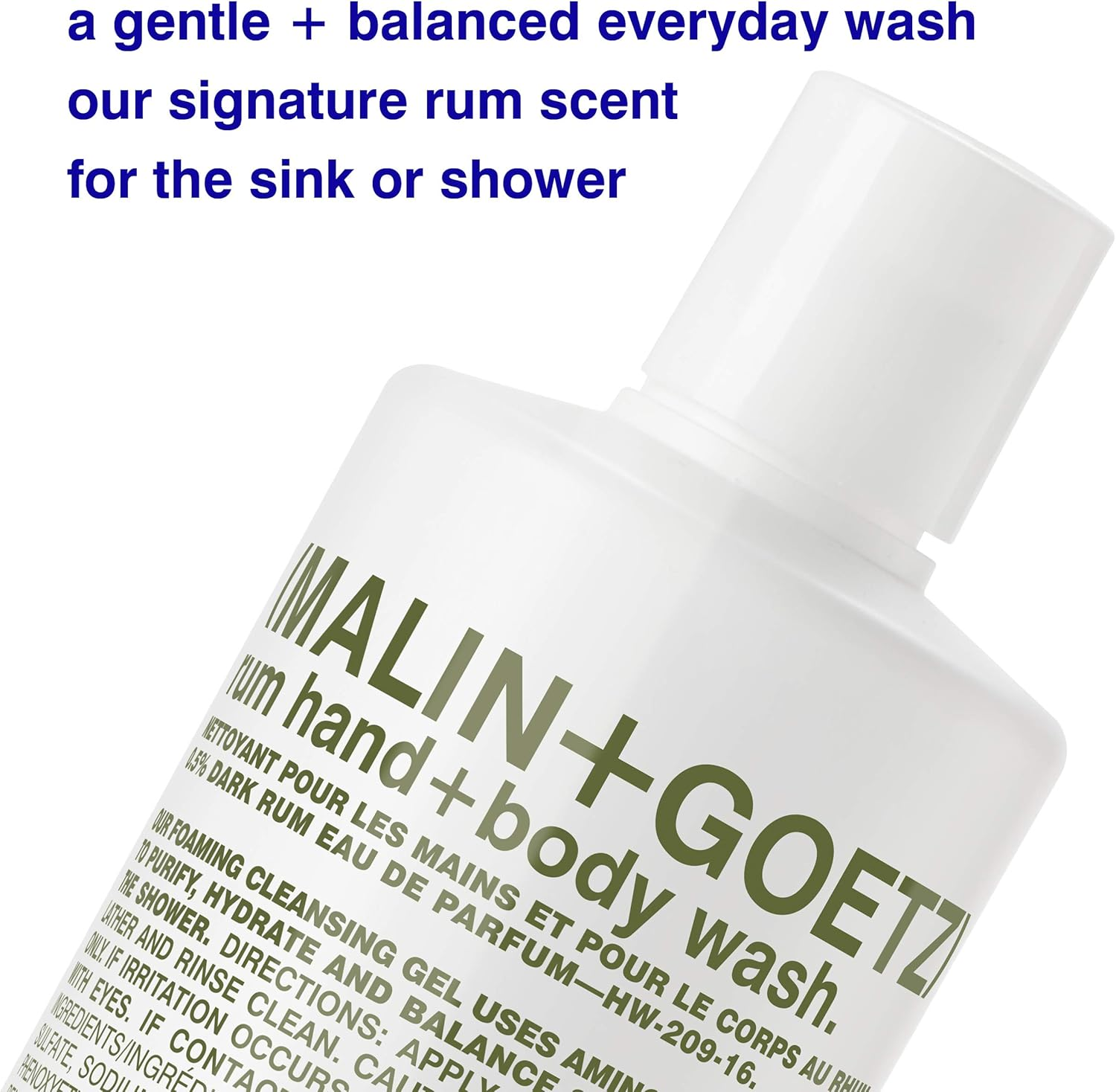 Malin + Goetz Rum Hand + Body Wash &mdash; Cleansing, Purifying, Hydrating Women and Men&rsquo;S, All Skin Types, Dry, Sensitive. No Stripping or Irritation. Cruelty-Free and Vegan 16 Fl Oz image number 2