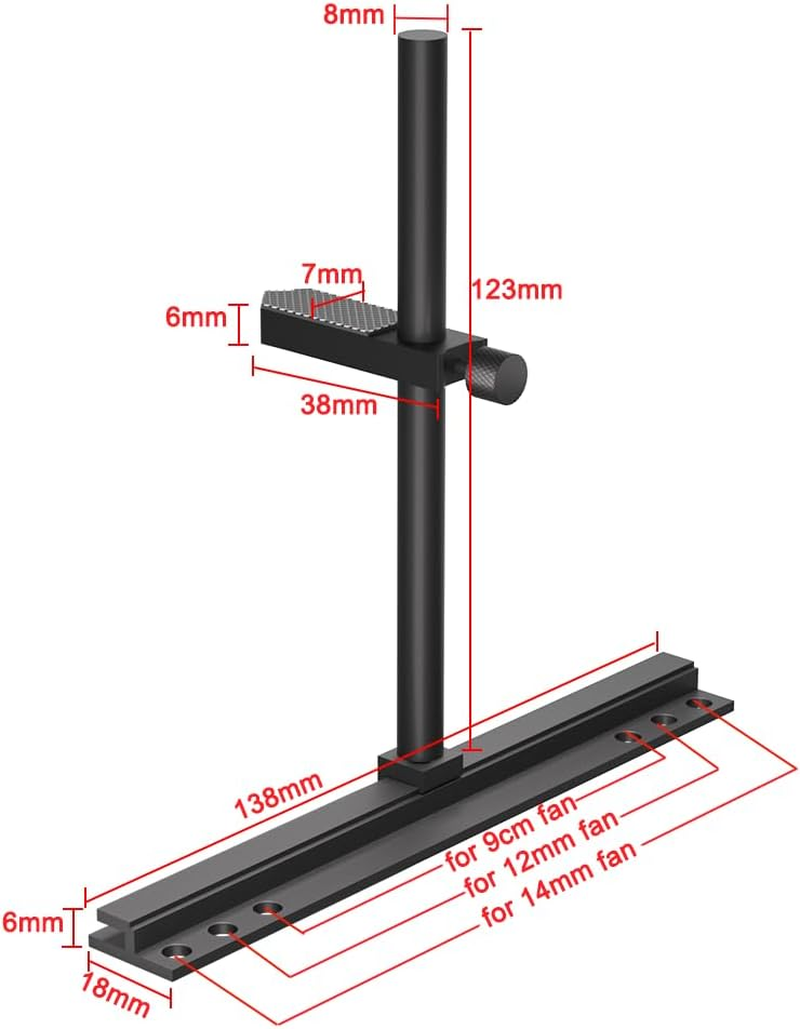 GPU Support Bracket, Graphics Card Support, GPU Bracket Brace, Video Card Sag Holder Bracket, GPU Stand, Adjustable anti Sag GPU Stand for Fan Aluminum 129Mm image number 4