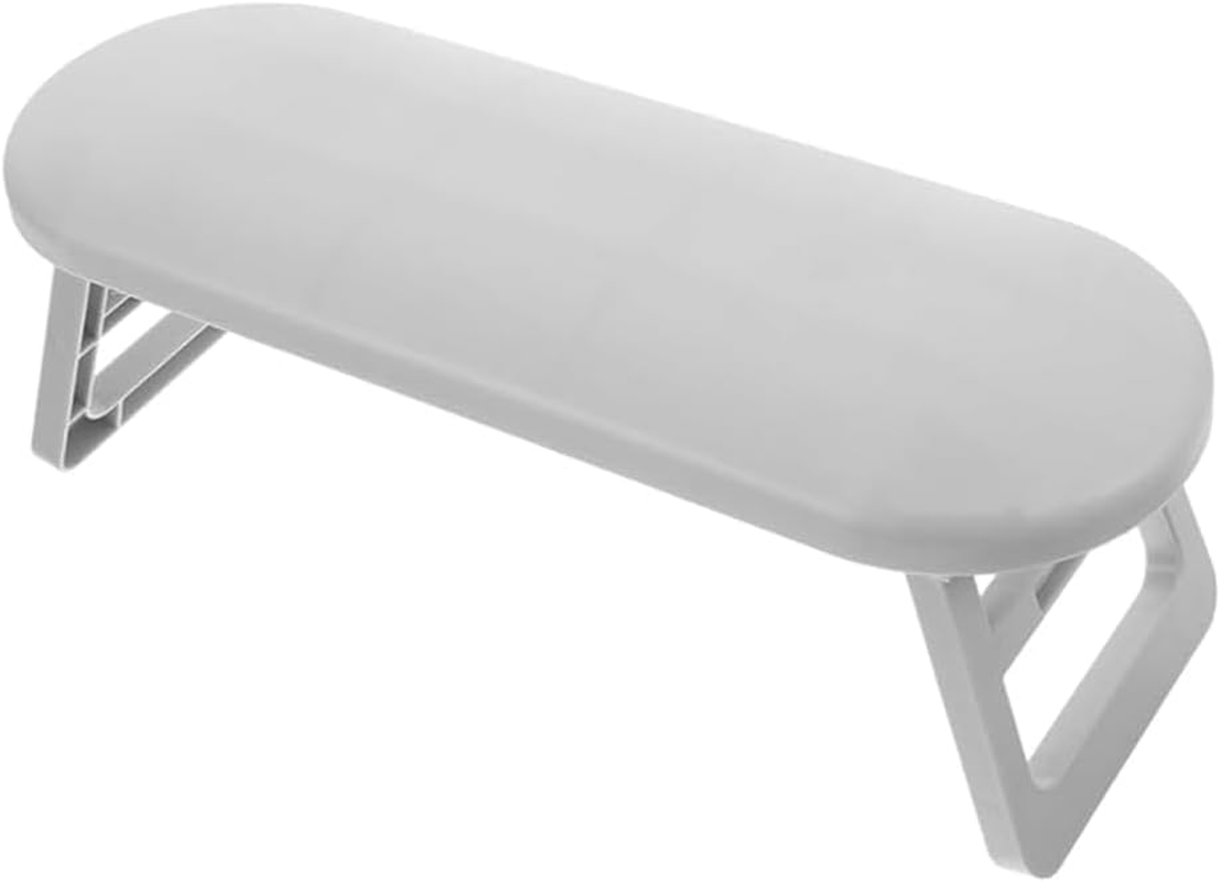 Nail Arm Rest,Foldable Portable Manicure Hand Pillow Arm Rest for Nail Practice, Desk Use and Spa - Ideal Nail Hand Support Pad-Light Gray