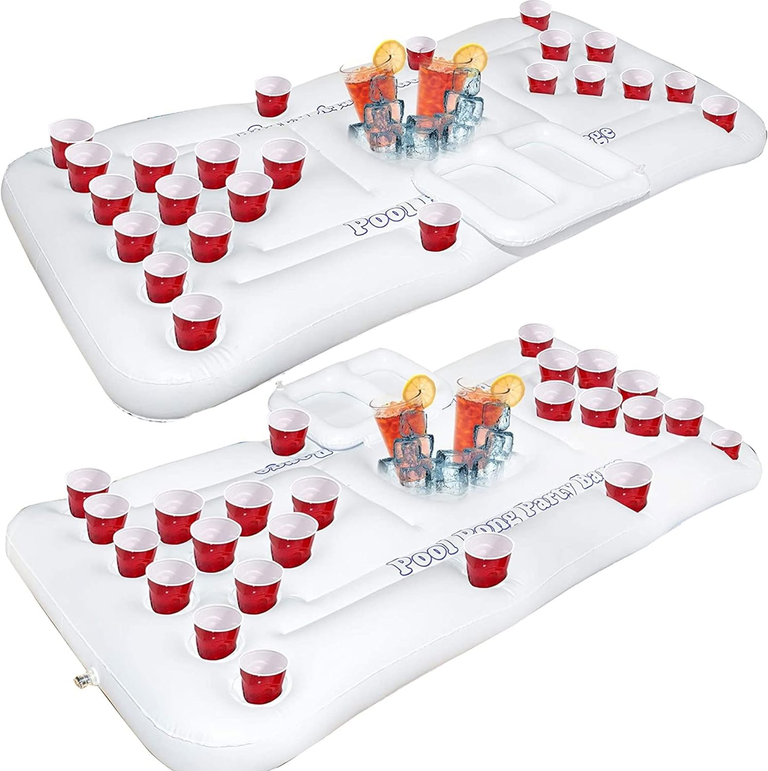 Hourleey 6 FT Inflatable Pong Game Table for Pool Lounge, Floating Party Barge for Outdoor for Adults Soft Pool Party Toys image number 2