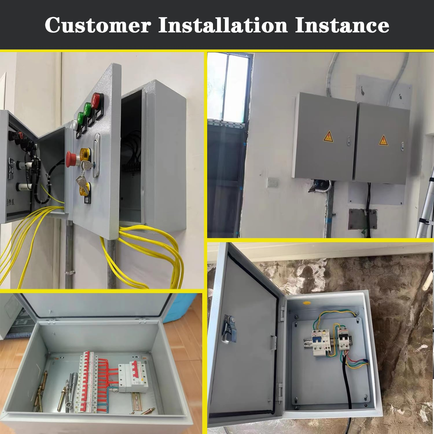 15.75''X11.8''X7.87'' Steel Electrical Junction Box, Indoor&Outdoor Enclosure Wall Mounted Metal Electric Equipment Box with Safety Locks and Mounting Plates. image number 2