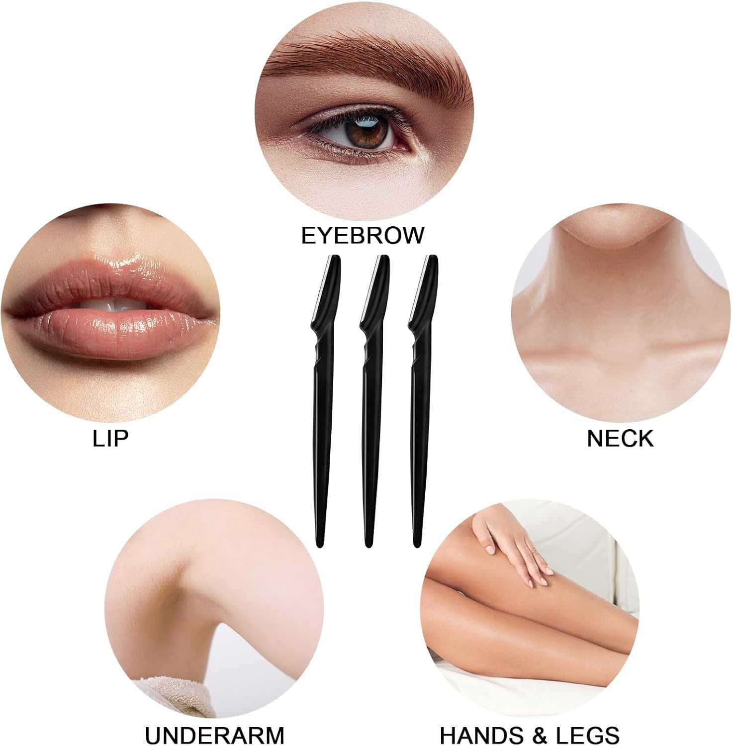 12-Pack Face and Eyebrow Razors, Dermaplaning Tools with Safety Cover, Precision Trimming and Exfoliating for Women Men Body Use