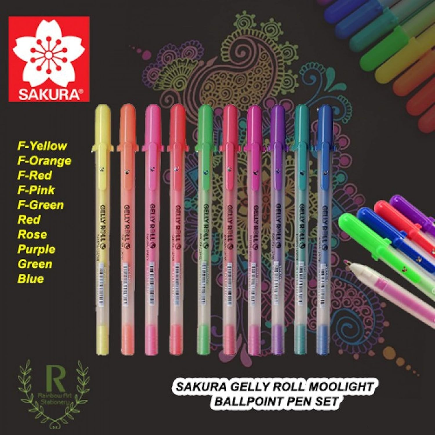 Sakura Gelly Roll Moonlight Pack of 12 Colored Pens