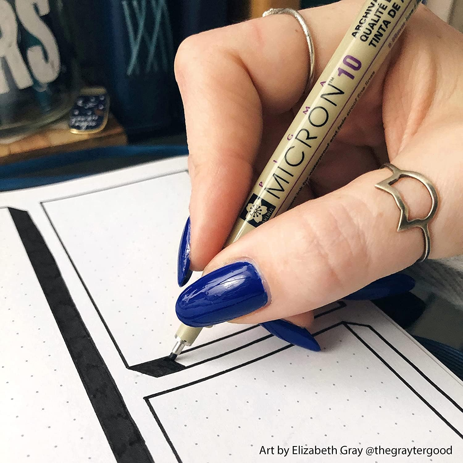 SAKURA Pigma Micron Pens (Set of 3),Black image number 4